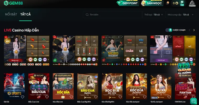 Xanh Chín Live Tại Gem88 Đỉnh Cao Cá Cược Minh Bạch Và Hào Hứng