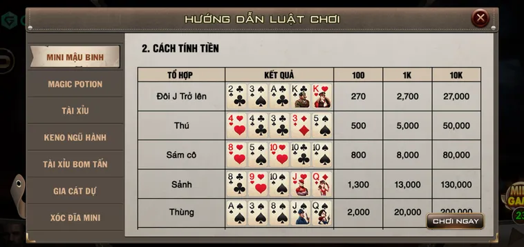 Trải Nghiệm Siêu Phẩm Mini Mậu Binh Tại Gem88 Với Tỷ Lệ Thắng Khủng