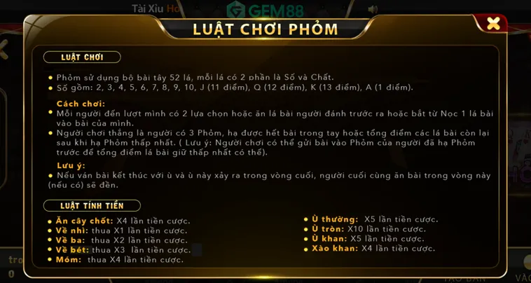 Phỏm Tại Gem88 Đấu Trường Trí Tuệ Đỉnh Cao Cho Mọi Cao Thủ